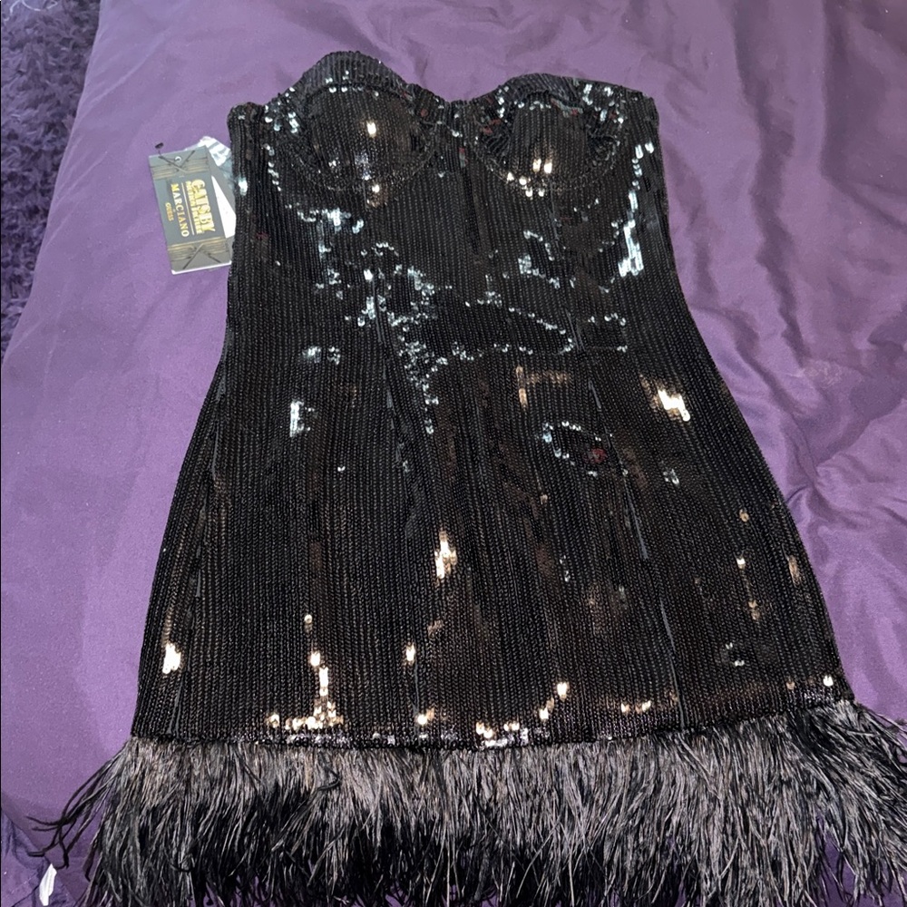 Marciano Jet Black Corset Dress